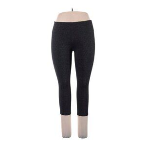 90 Degree By Reflex Leggings Womens XL Gray Pull On Stretch Cropped Elastic